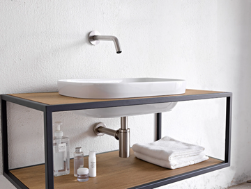 GLAM - Countertop square ceramic washbasin by Scarabeo Ceramiche - view 3
